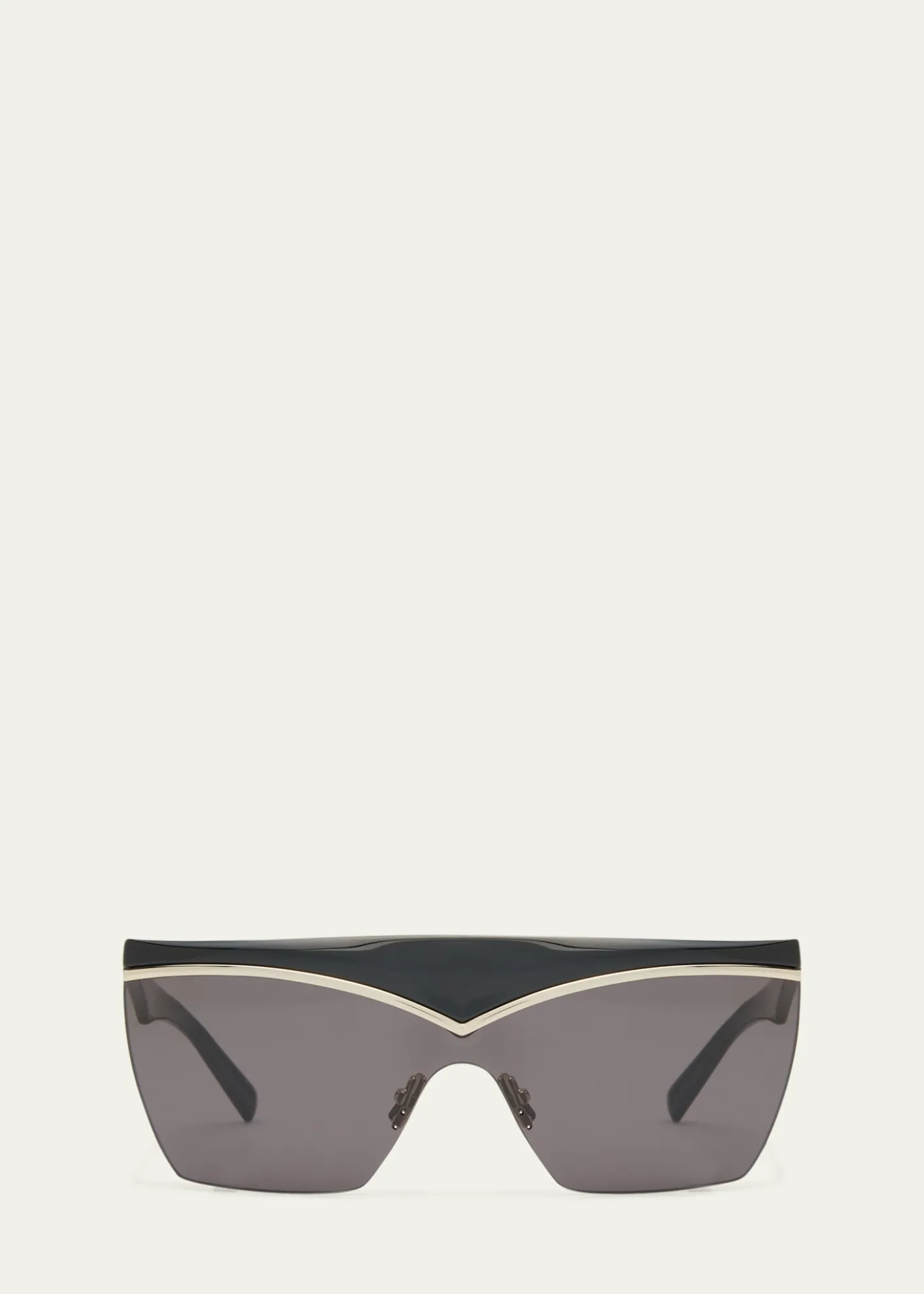 Saint LaurentLogo Acetate Shield Sunglasses