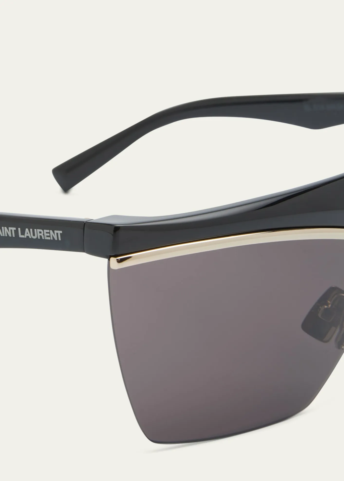 Saint LaurentLogo Acetate Shield Sunglasses
