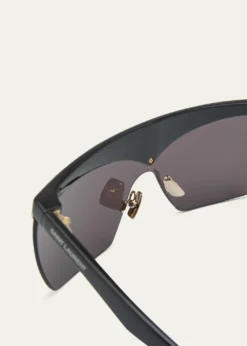 Saint LaurentLogo Acetate Shield Sunglasses