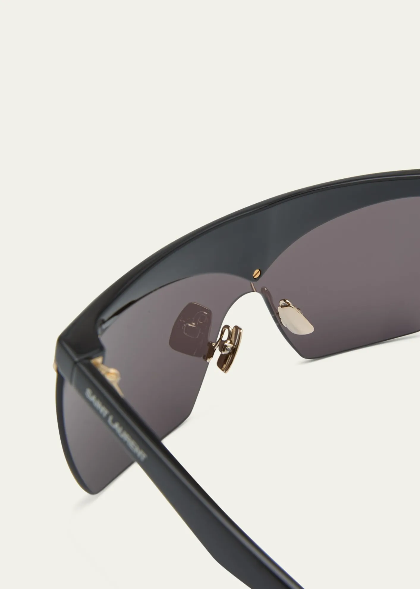 Saint LaurentLogo Acetate Shield Sunglasses