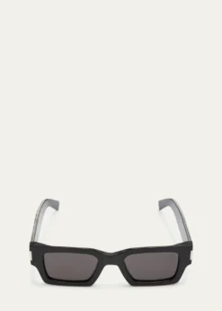 Saint LaurentLogo Acetate Rectangle Sunglasses