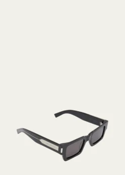Saint LaurentLogo Acetate Rectangle Sunglasses