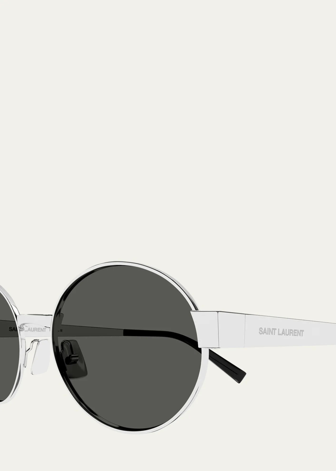 Saint LaurentLogo Metal Oval Sunglasses