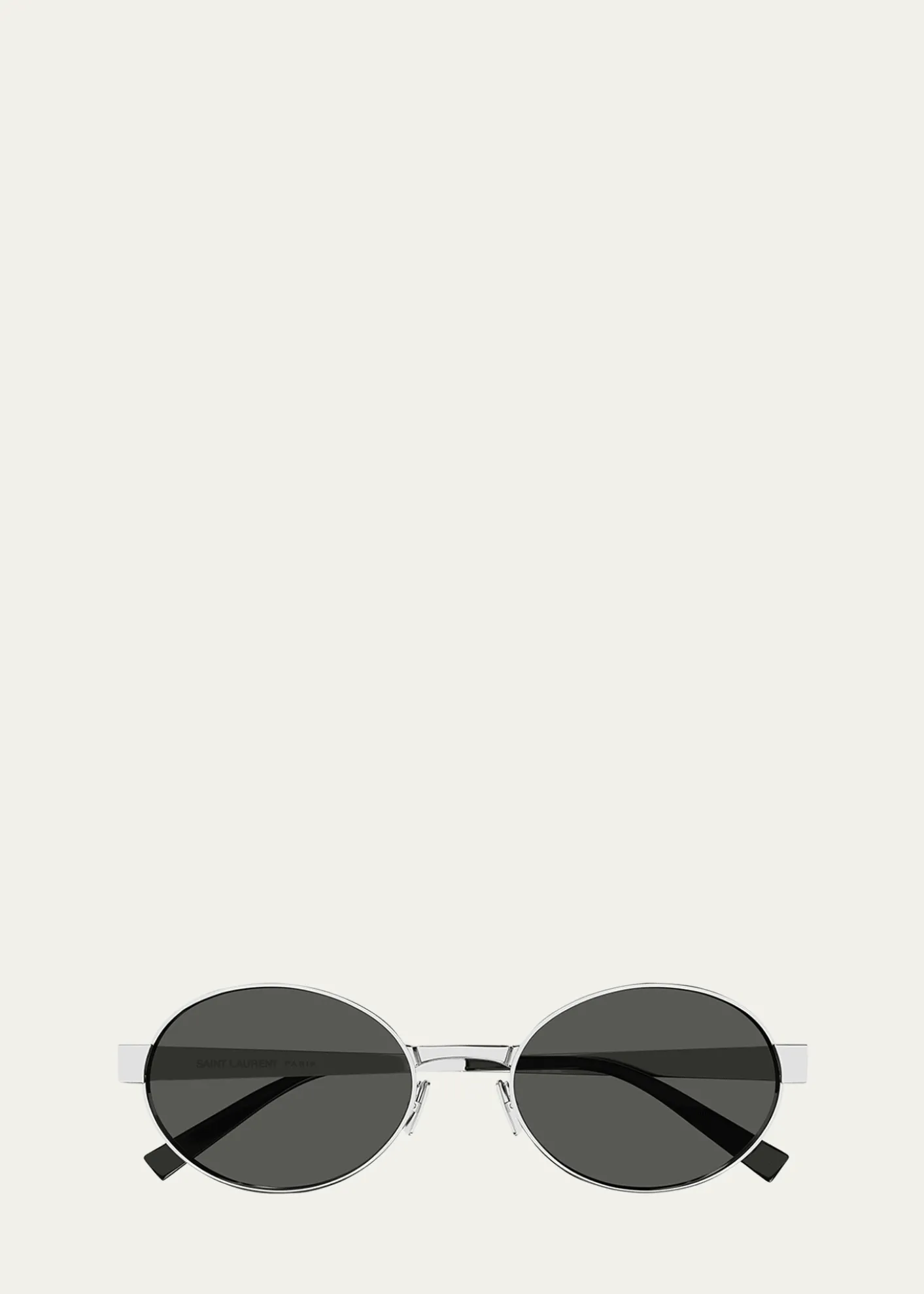 Saint LaurentLogo Metal Oval Sunglasses