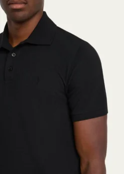 Saint LaurentMen's Embroidered Cassandre Cotton Polo Shirt