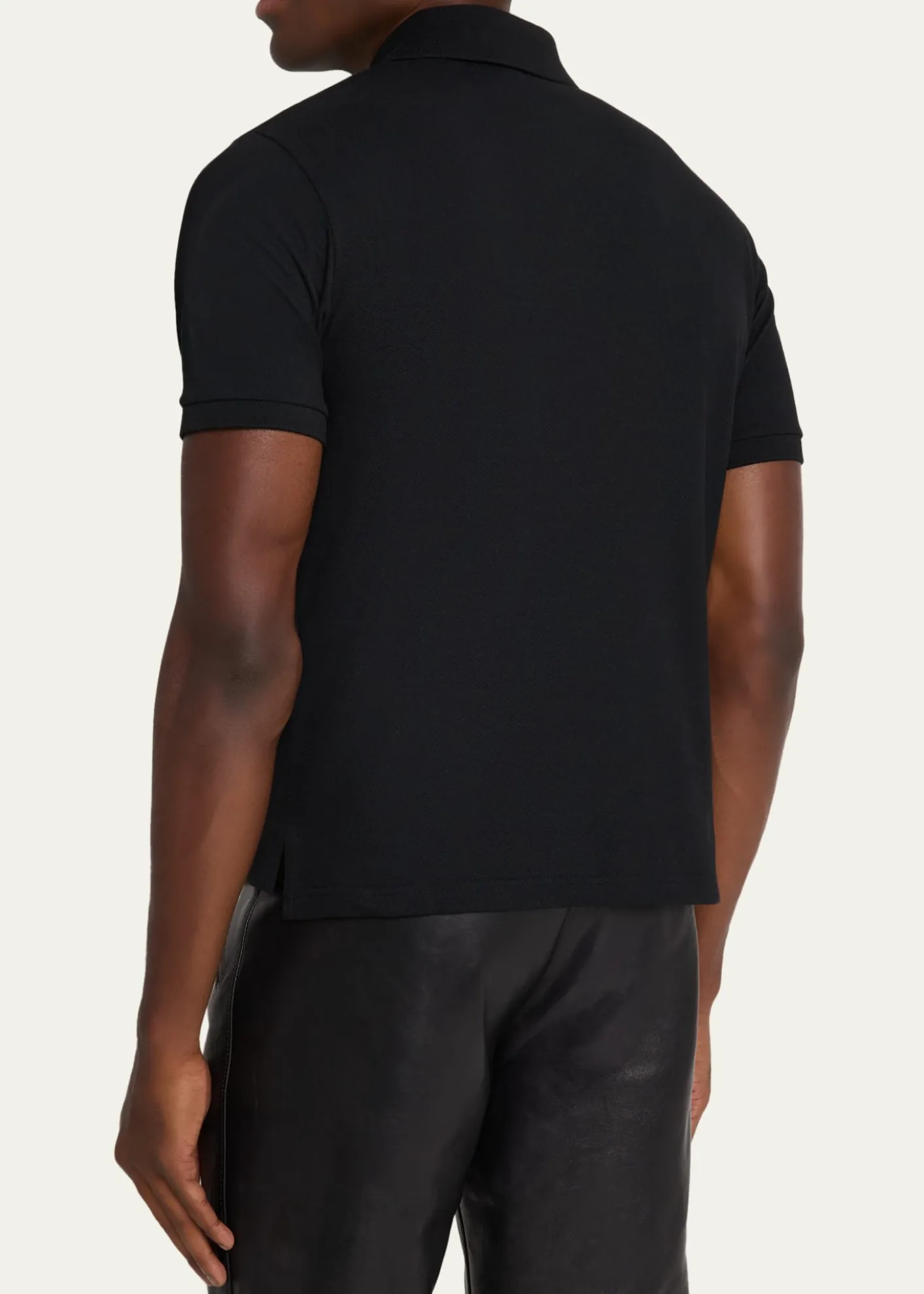 Saint LaurentMen's Embroidered Cassandre Cotton Polo Shirt