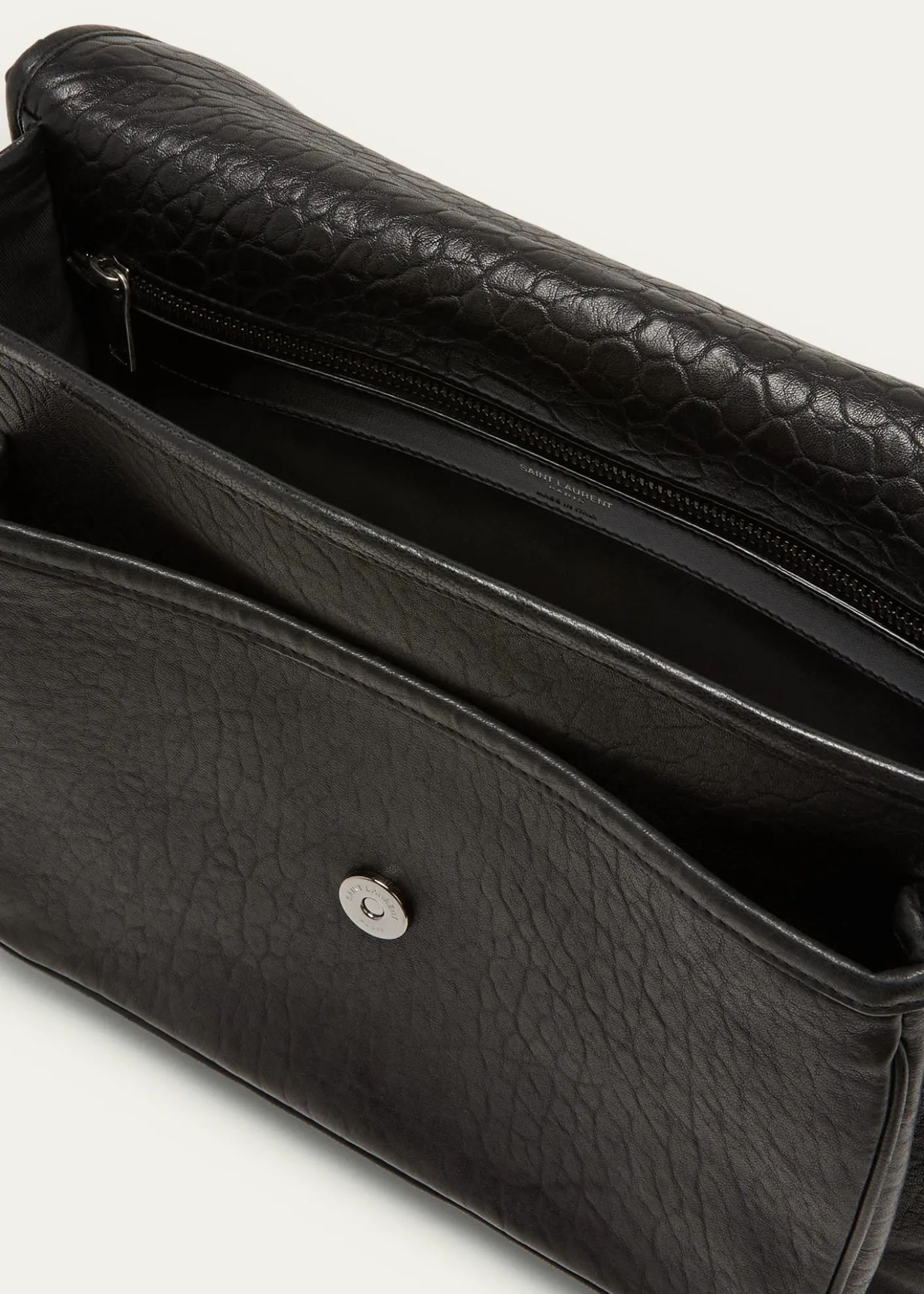 Saint LaurentMen's Niki YSL Messenger Bag in Grained Leather