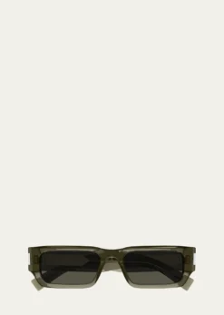 Saint LaurentMen's SL 660 Acetate Rectangle Sunglasses