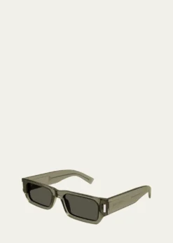 Saint LaurentMen's SL 660 Acetate Rectangle Sunglasses