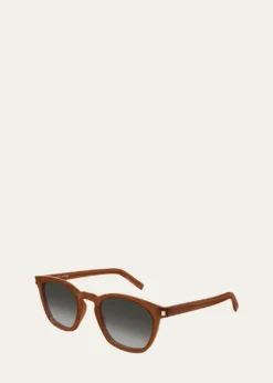 Saint LaurentMen's SL 28-051 Square Acetate Sunglasses