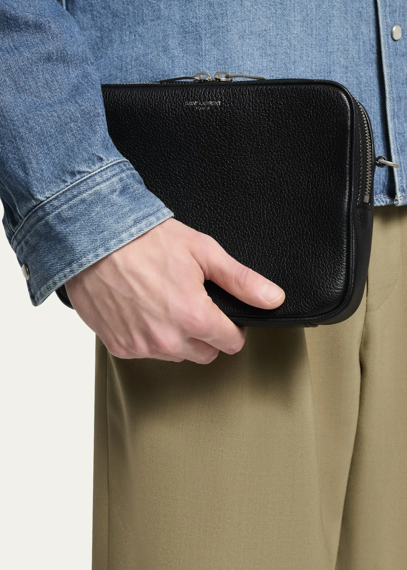Saint LaurentMen's Small Leather Camera Bag