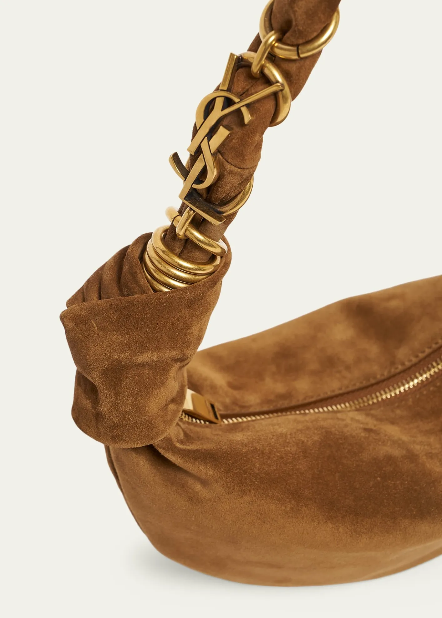 Saint LaurentAmalia Mini YSL Suede Hobo Bag