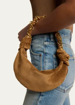Saint LaurentAmalia Mini YSL Suede Hobo Bag
