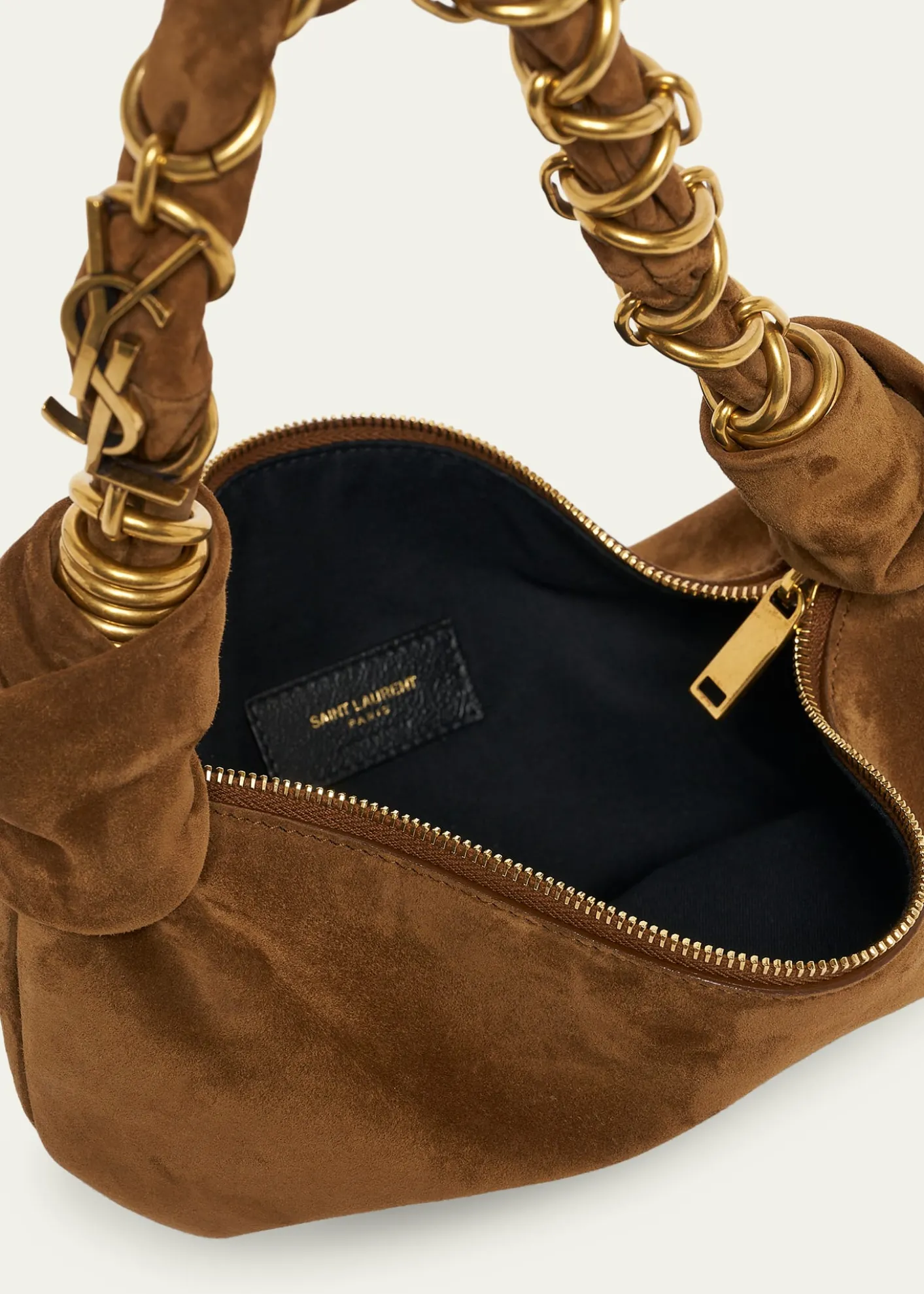 Saint LaurentAmalia Mini YSL Suede Hobo Bag