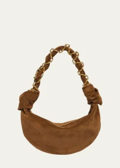 Saint LaurentAmalia Mini YSL Suede Hobo Bag