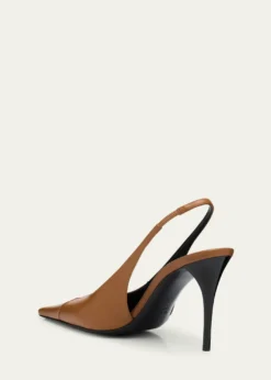 Saint LaurentBabylone Leather YSL Slingback Pumps