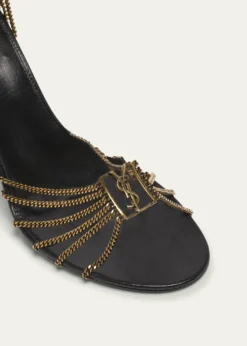 Saint LaurentBabylone Strappy Chain YSL Stiletto Sandals