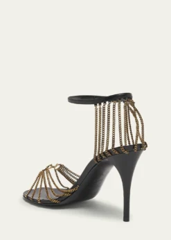 Saint LaurentBabylone Strappy Chain YSL Stiletto Sandals