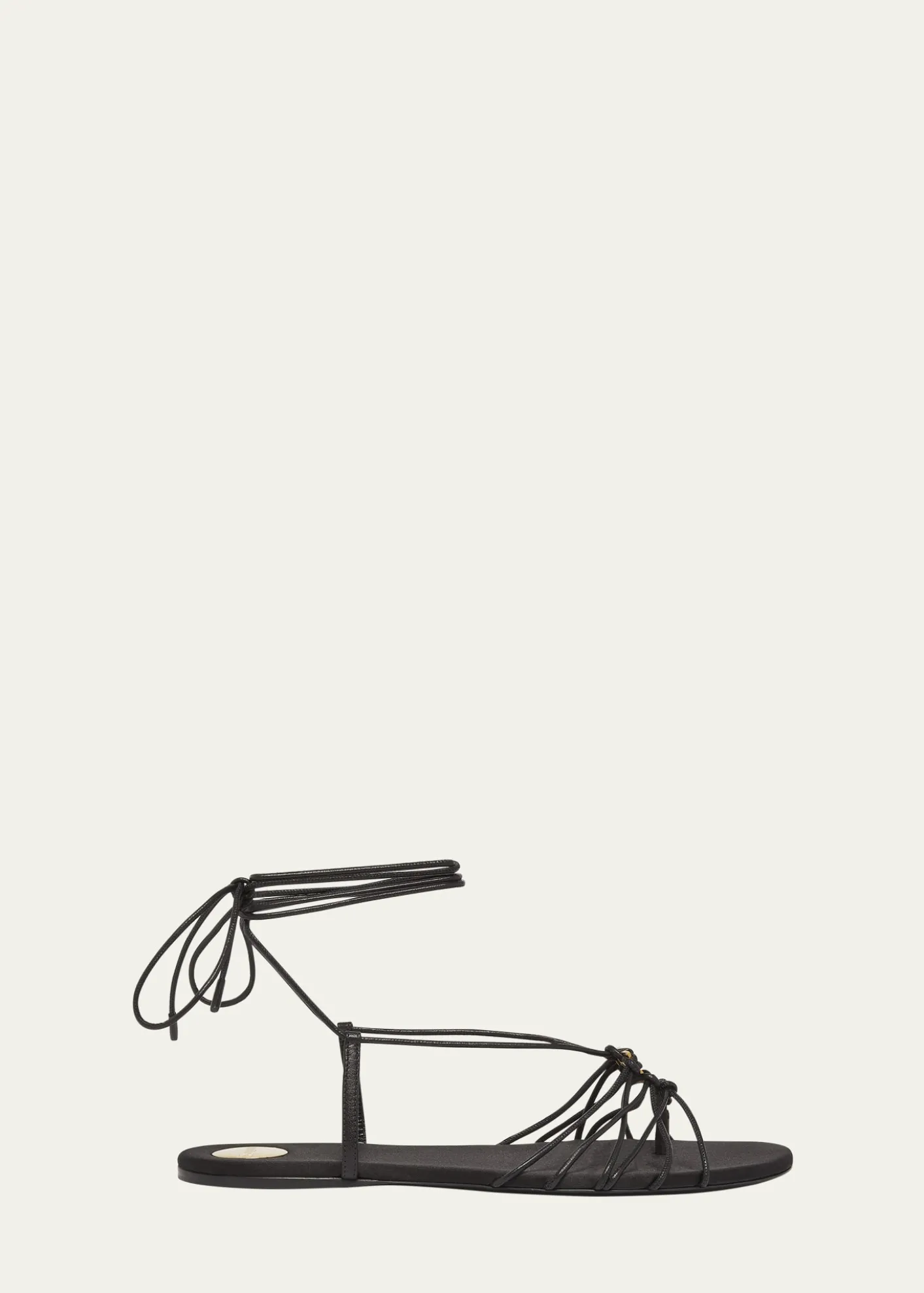 Saint LaurentBabylone Strappy YSL Ankle-Tie Sandals