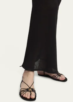 Saint LaurentBabylone Strappy YSL Ankle-Tie Sandals