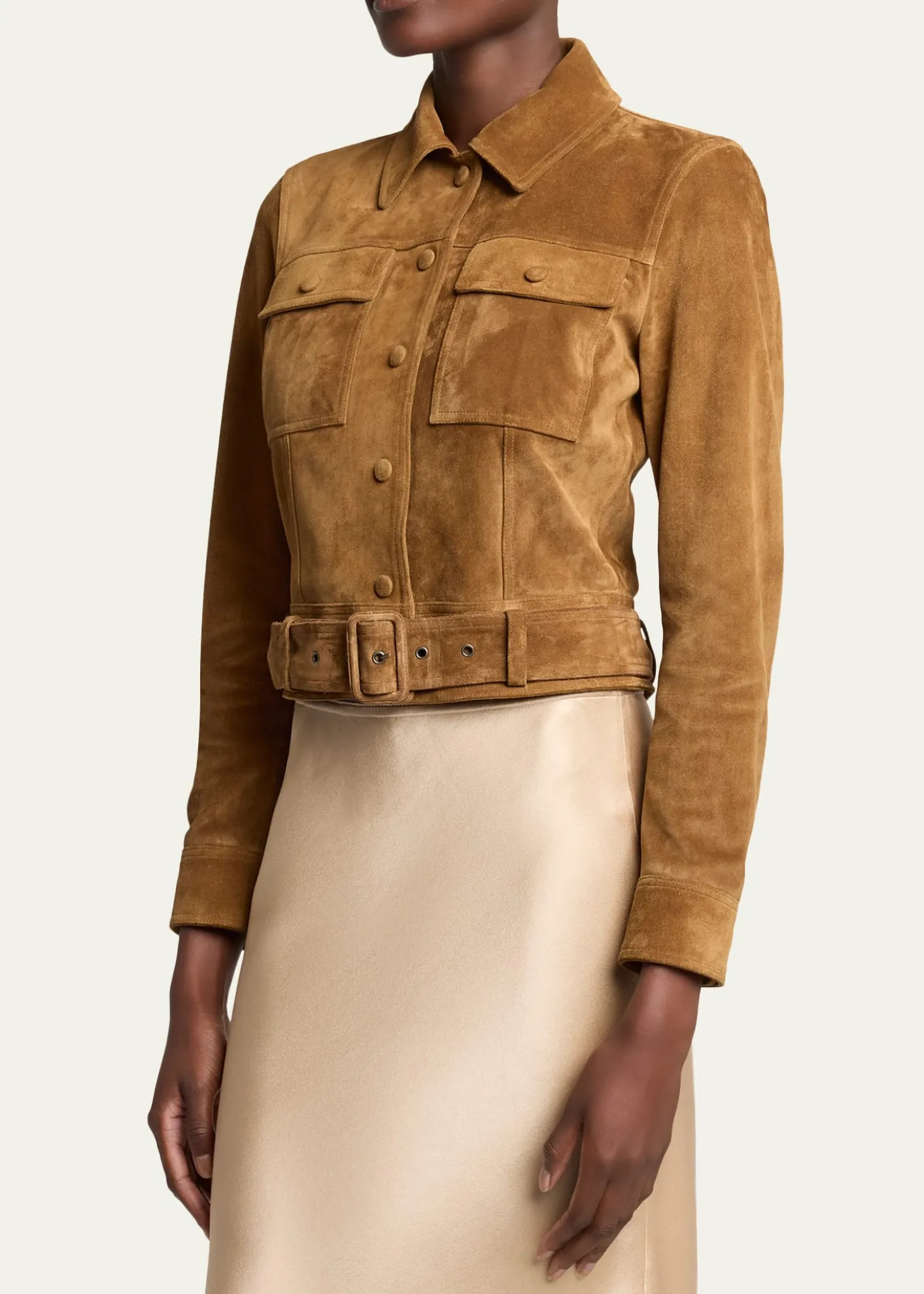 Saint LaurentBelted Suede Jacket