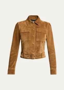 Saint LaurentBelted Suede Jacket