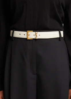 Saint LaurentBox Laque YSL Leather Belt