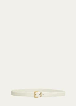 Saint LaurentBox Laque YSL Leather Belt