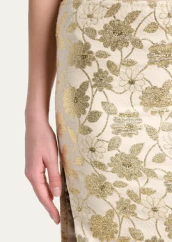 Saint LaurentBrocade Midi Skirt