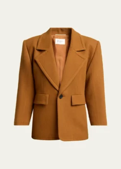 Saint LaurentBrushed Wool Single-Breasted Jacket