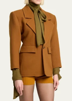 Saint LaurentBrushed Wool Single-Breasted Jacket