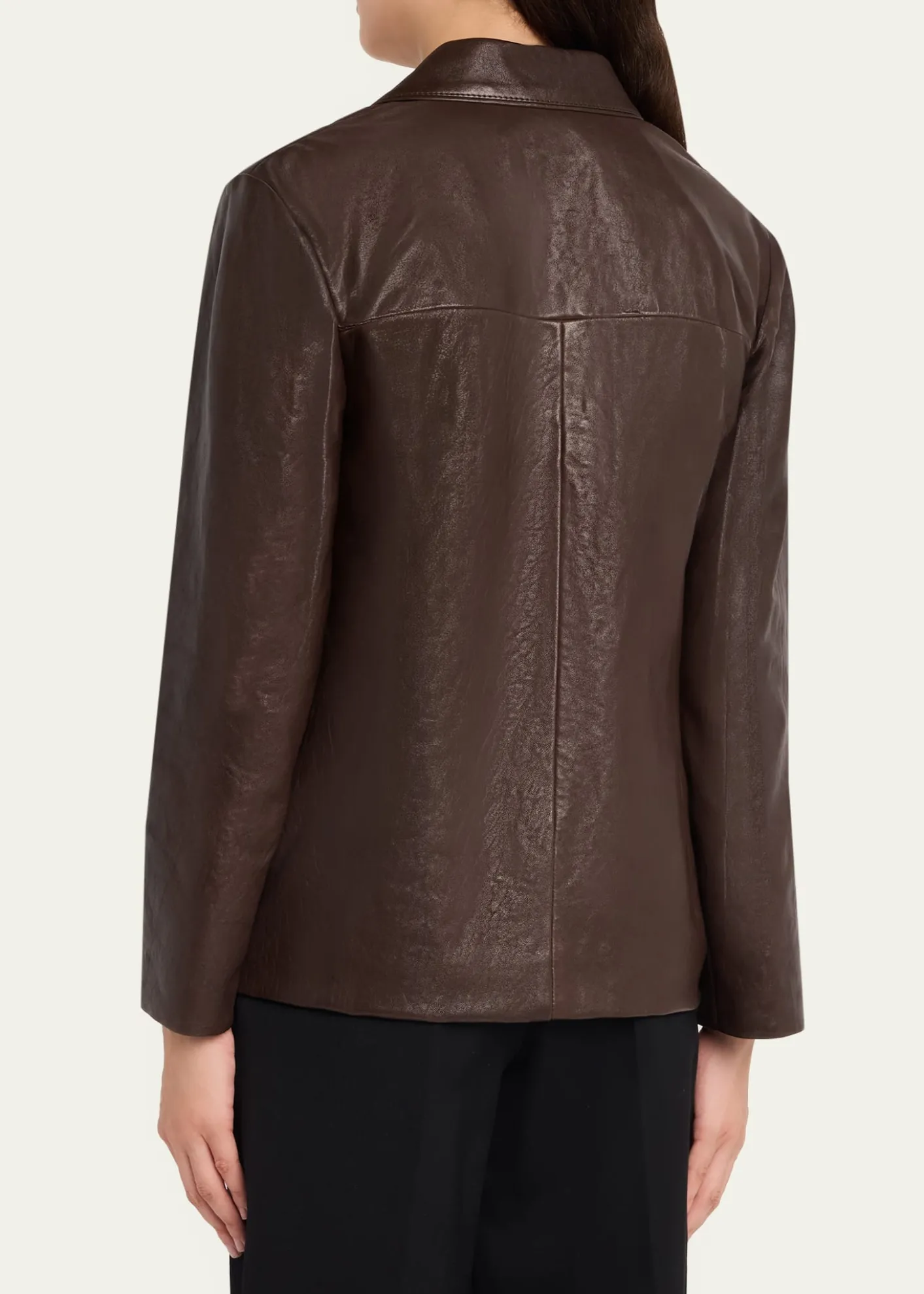 Saint LaurentBubbled Lambskin Leather Jacket