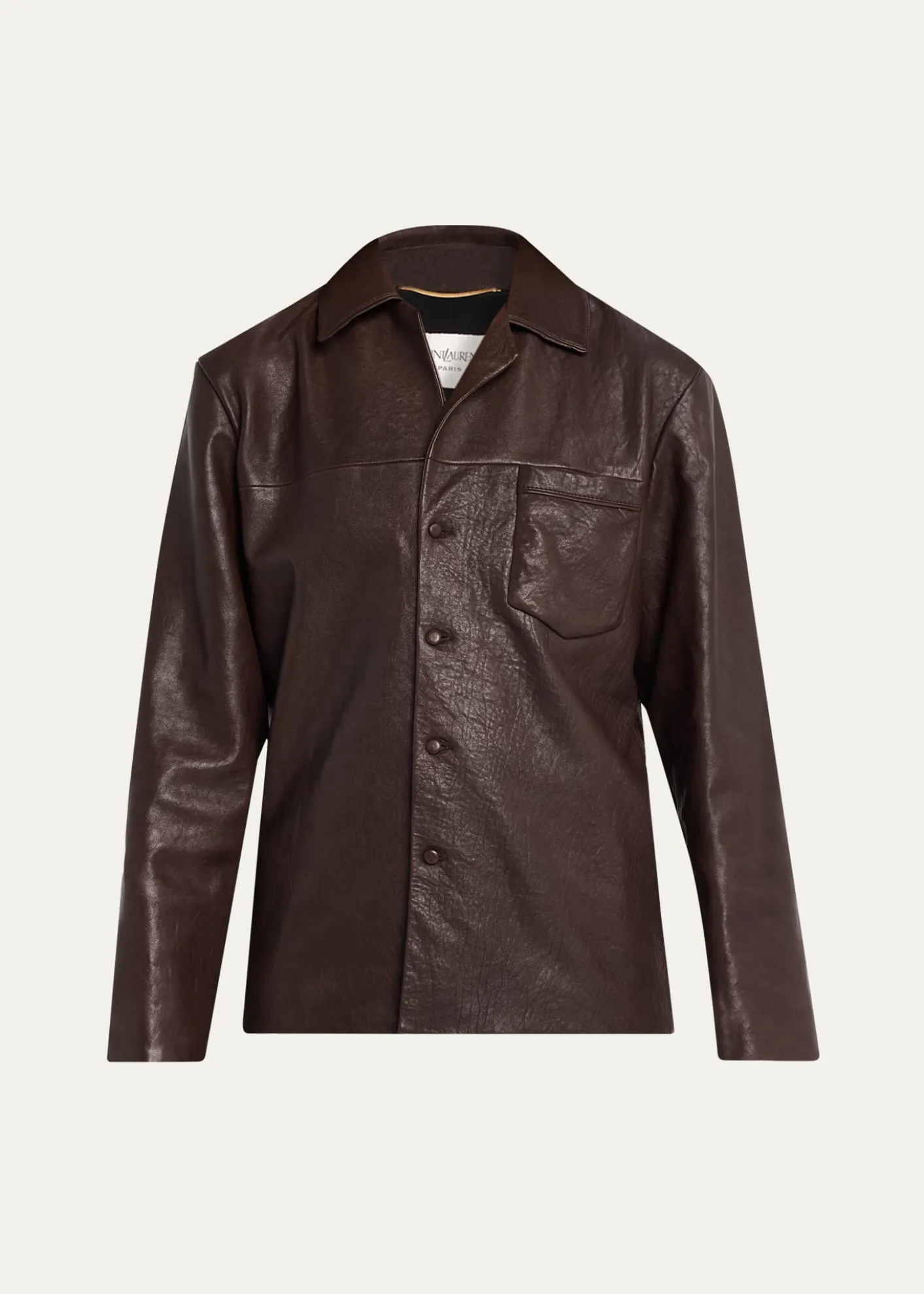 Saint LaurentBubbled Lambskin Leather Jacket
