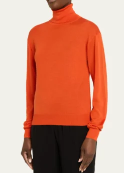 Saint LaurentCashmere-Silk Turtleneck Sweater