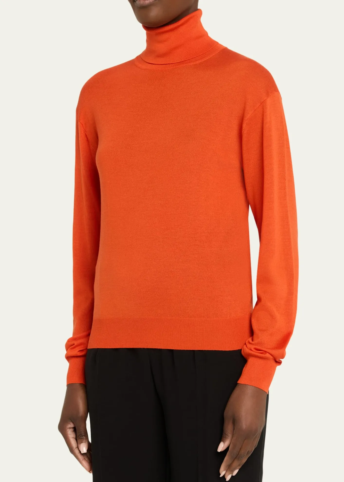 Saint LaurentCashmere-Silk Turtleneck Sweater