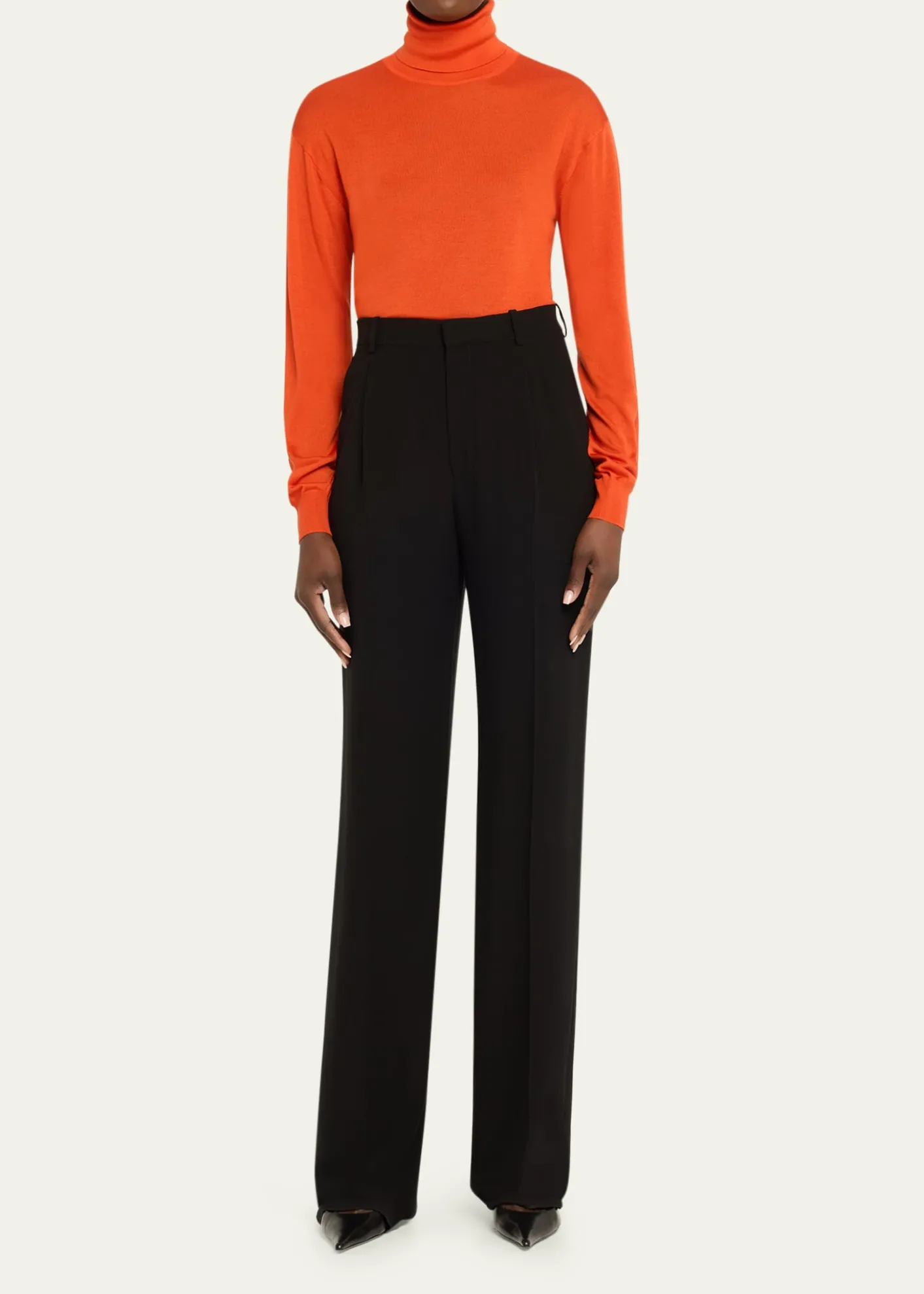 Saint LaurentCashmere-Silk Turtleneck Sweater