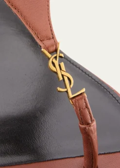 Saint LaurentCassandra YSL Smooth Leather Sandals