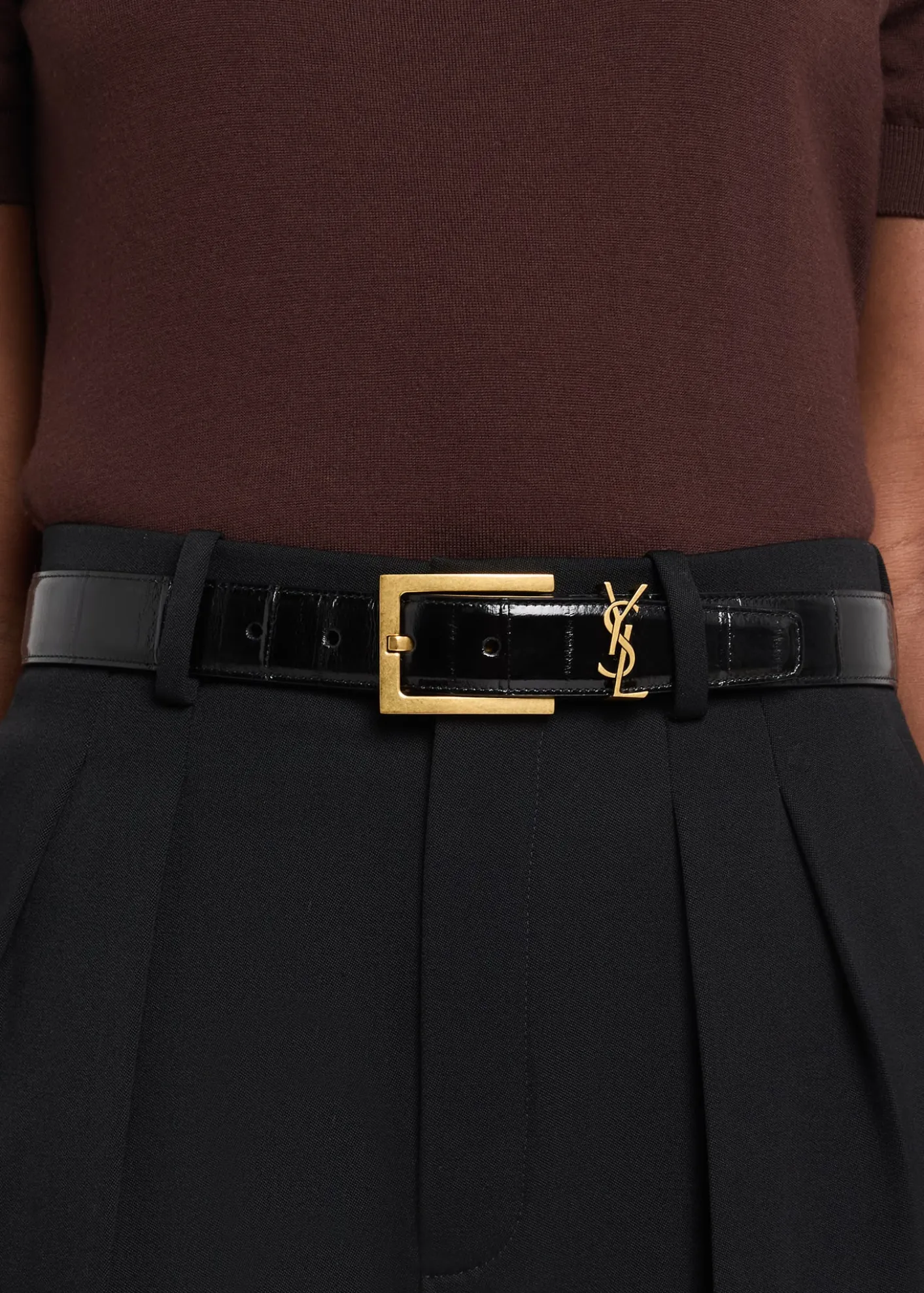 Saint LaurentCassandre Belt in Eel Leather