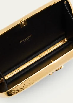 Saint LaurentCassandre Martele YSL Clutch Bag in Hammered Metal