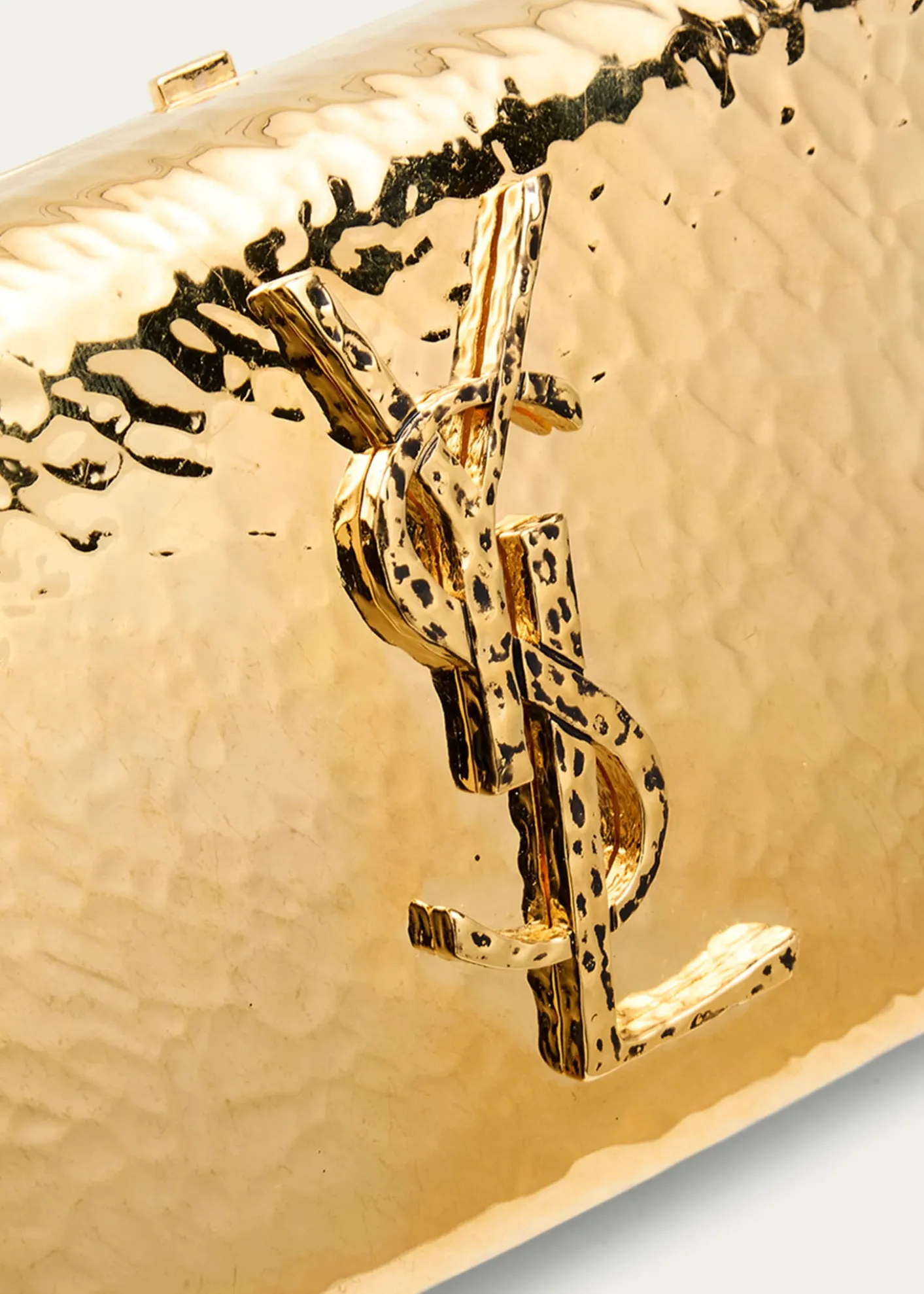 Saint LaurentCassandre Martele YSL Clutch Bag in Hammered Metal