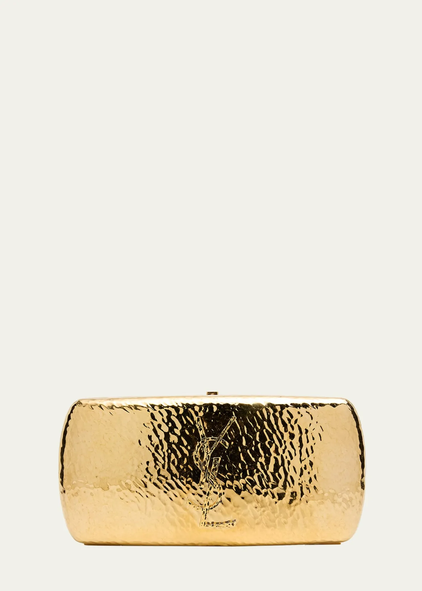 Saint LaurentCassandre Martele YSL Clutch Bag in Hammered Metal