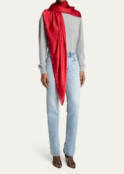 Saint LaurentCassandre Square Silk Scarf
