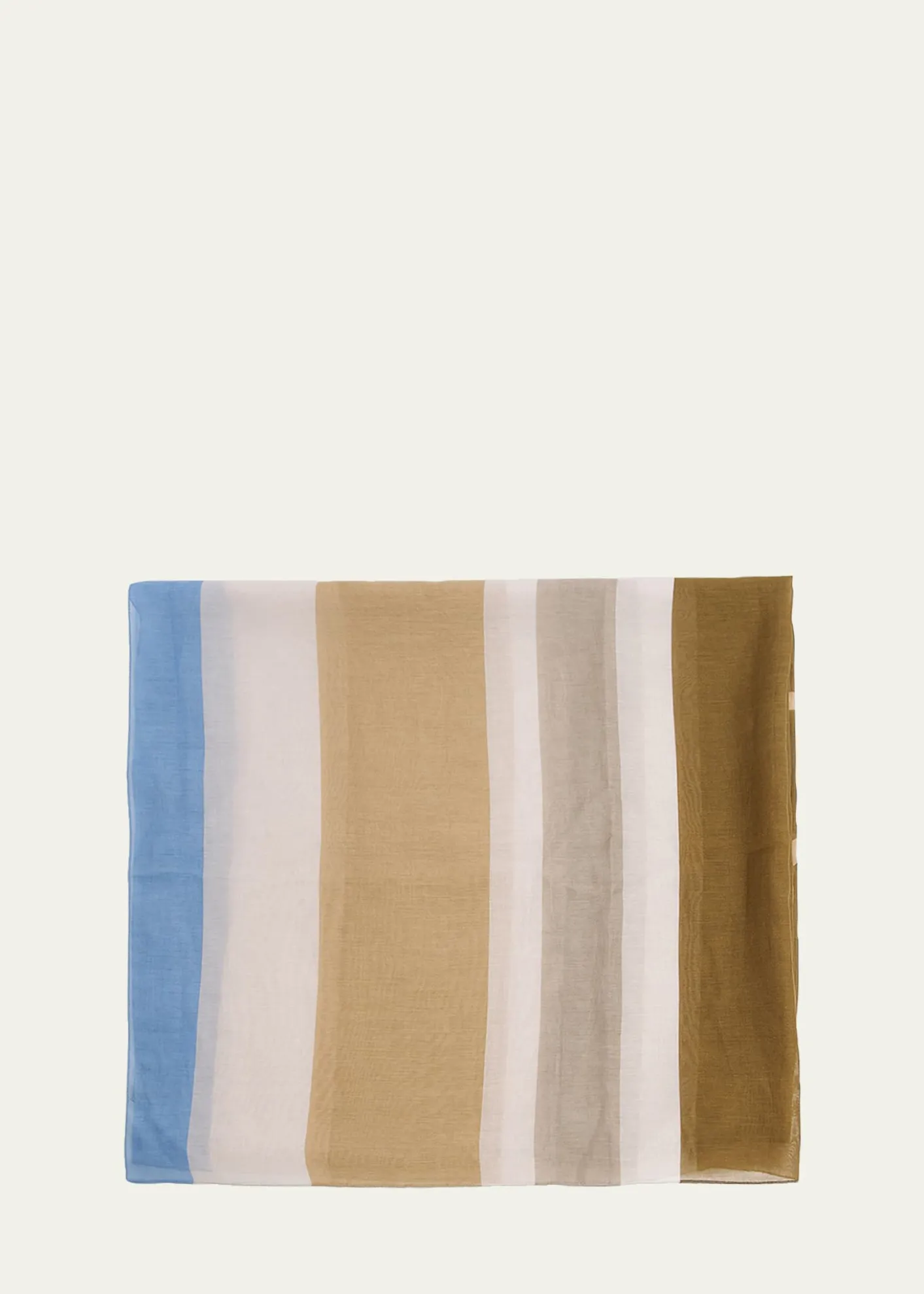 Saint LaurentCassandre Striped Stole in Cotton and Silk
