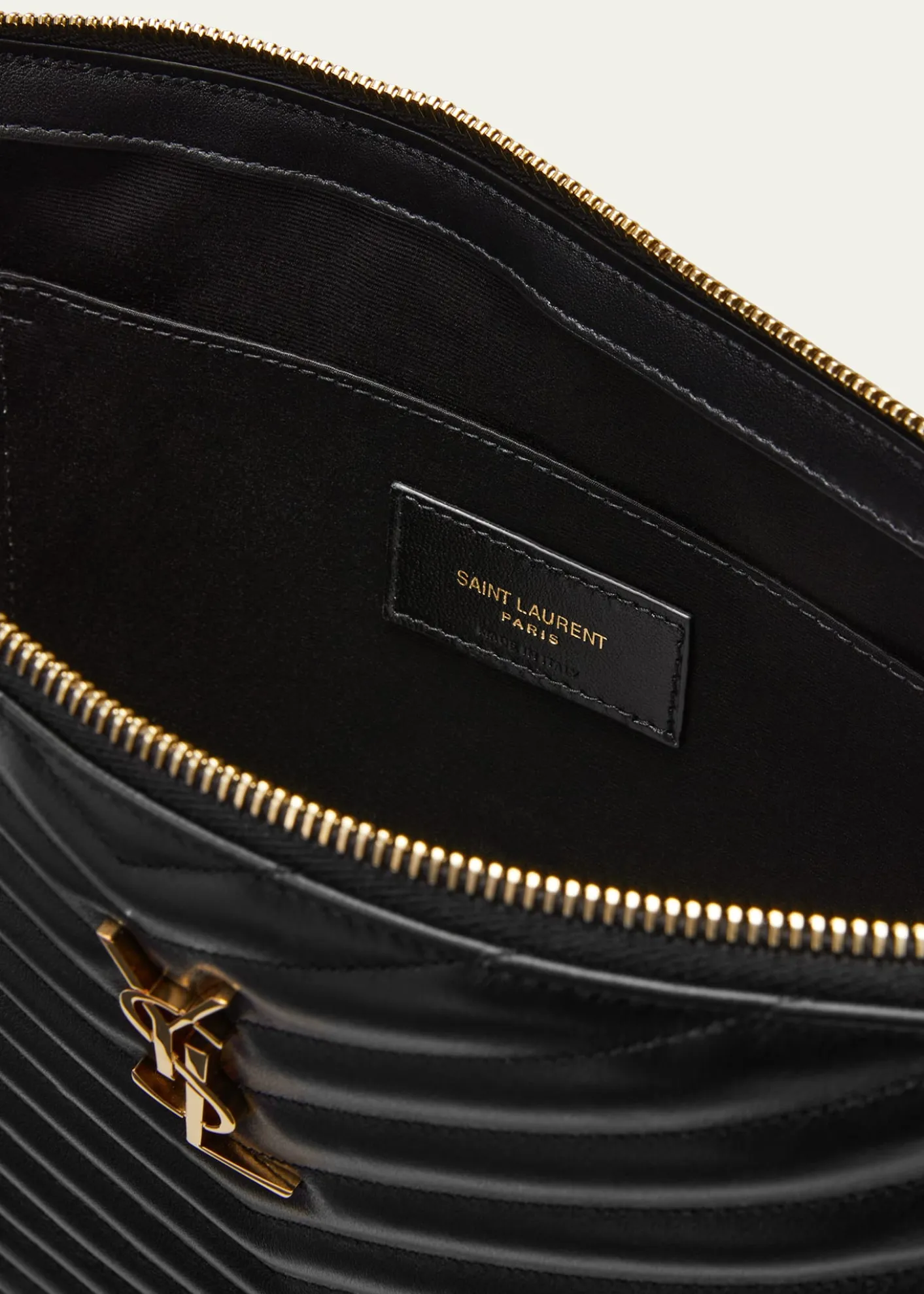 Saint LaurentCassandre YSL Monogram Large Pouch in Smooth Leather
