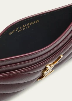 Saint LaurentCassandre YSL Monogram Card Case in Quilted Smooth Leather