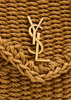 Saint LaurentCassandre YSL Woven Raffia Shoulder Bag Pouch Bag