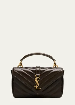 Saint LaurentCollege Mini YSL Quilted Top Handle Bag