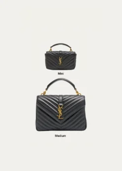 Saint LaurentCollege Mini YSL Quilted Top Handle Bag