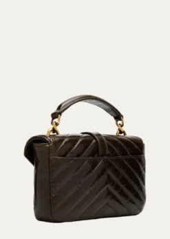 Saint LaurentCollege Mini YSL Quilted Top Handle Bag
