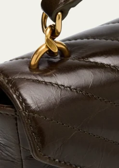 Saint LaurentCollege Mini YSL Quilted Top Handle Bag